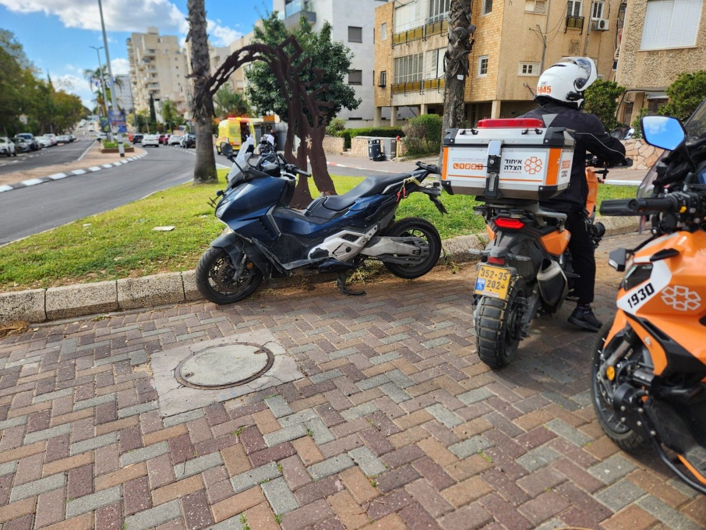 שני פצועים בתאונת אופנוע בחולון