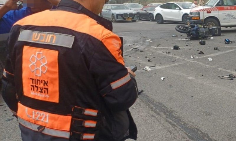 רוכב אופנוע נפצע קשה בתאונה בראשון לציון