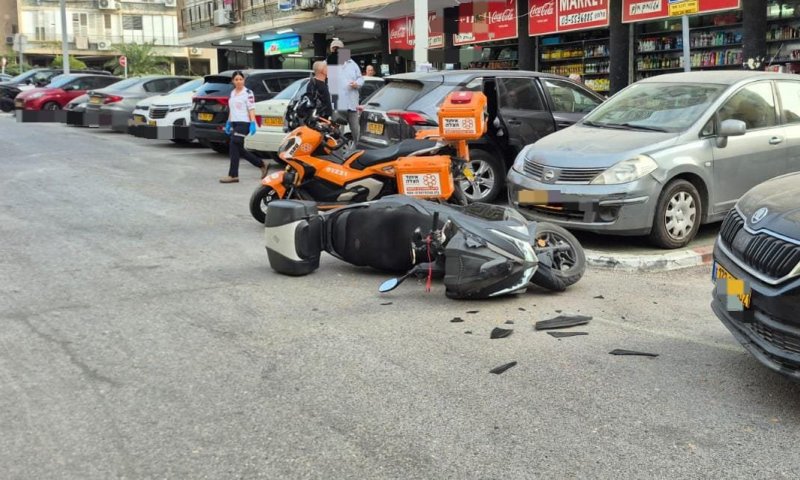 רוכב אופנוע נפגע בתאונה במרכז בת ים