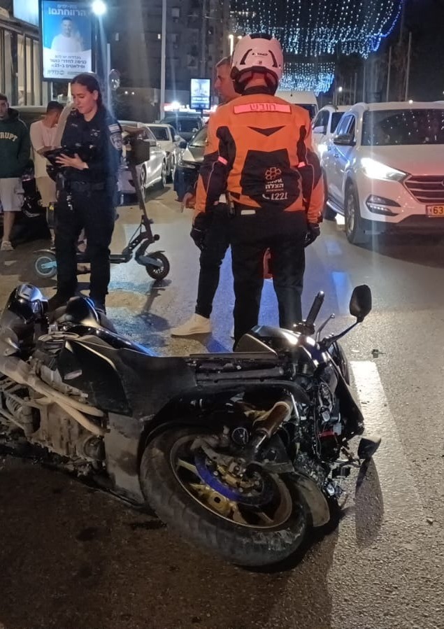 2 תאונות אופנוע בבת ים בתוך זמן קצר