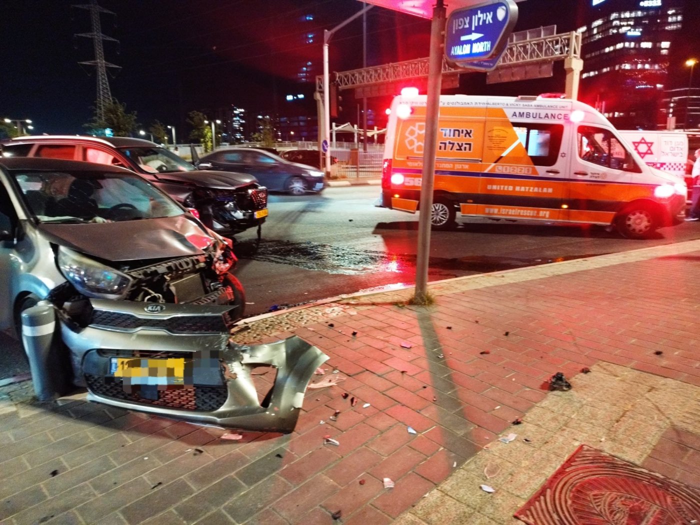 3 נפגעו בתאונה בראשון לציון