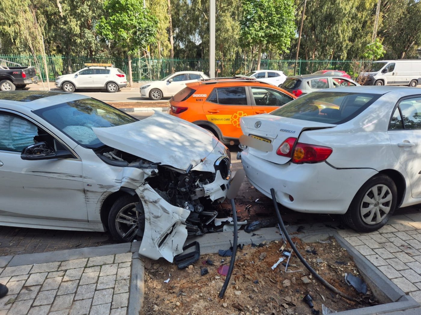 נהגת נפצעה בתאונה מול מקווה ישראל בחולון