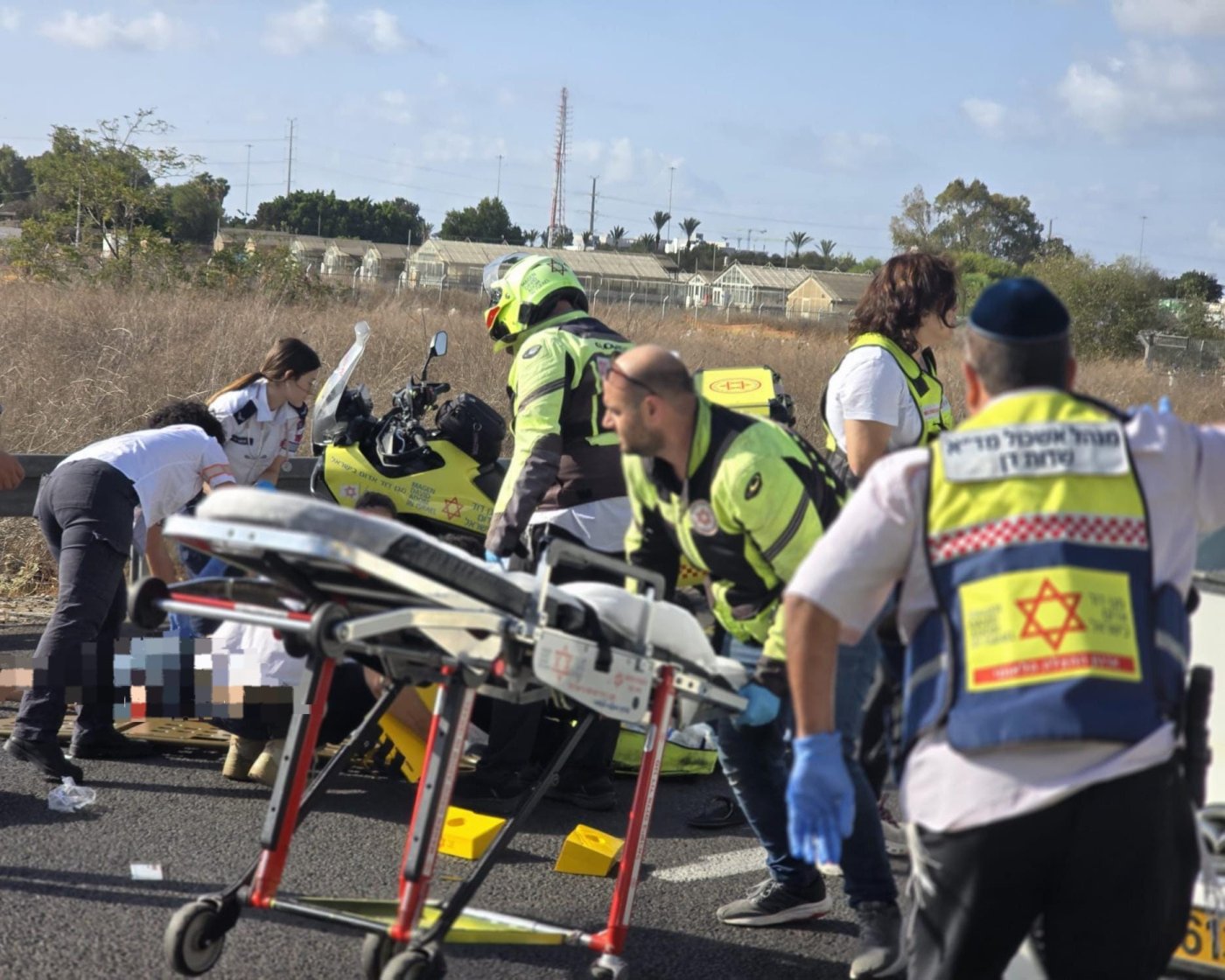 רוכב אופנוע נפצע קשה סמוך לצומת בית דגן
