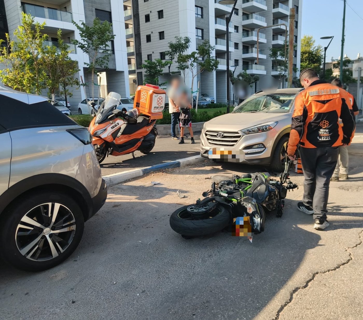 רוכב אופנוע נפצע בתאונה באזור