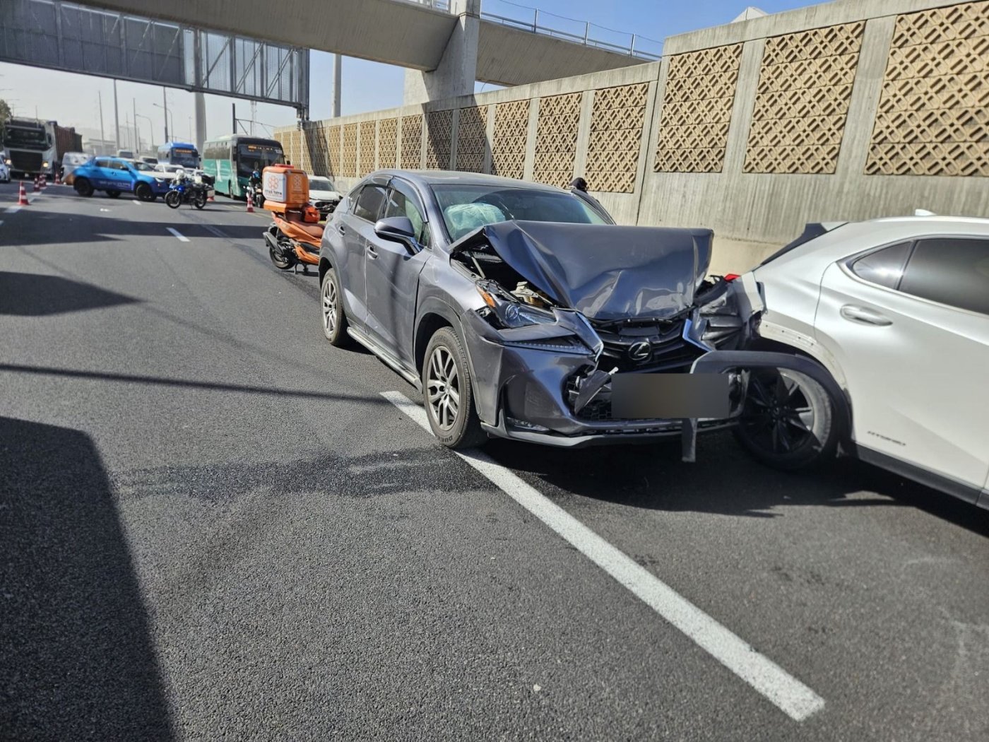3 פצועים בתאונת שרשרת סמוך למחלף יוספטל