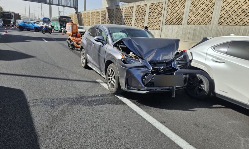 3 פצועים בתאונת שרשרת סמוך למחלף יוספטל