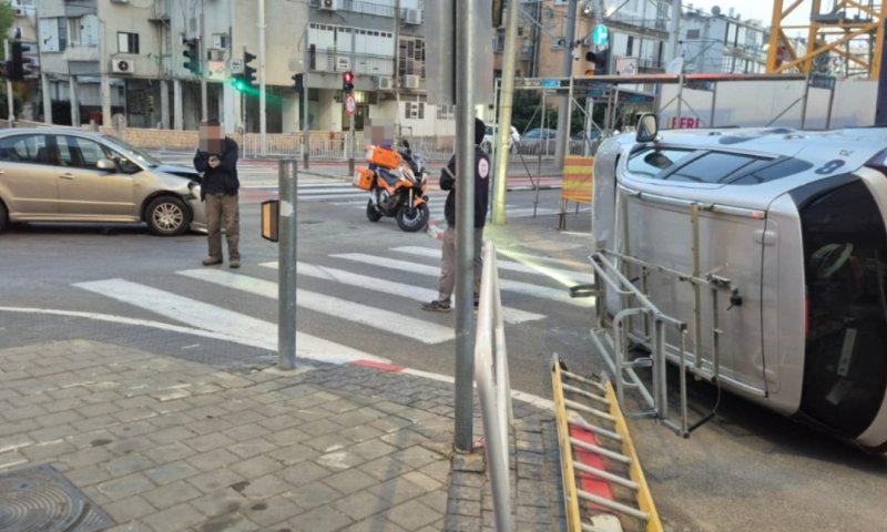 שני פצועים בתאונה שהתרחשה בזמן האזעקה בבת ים