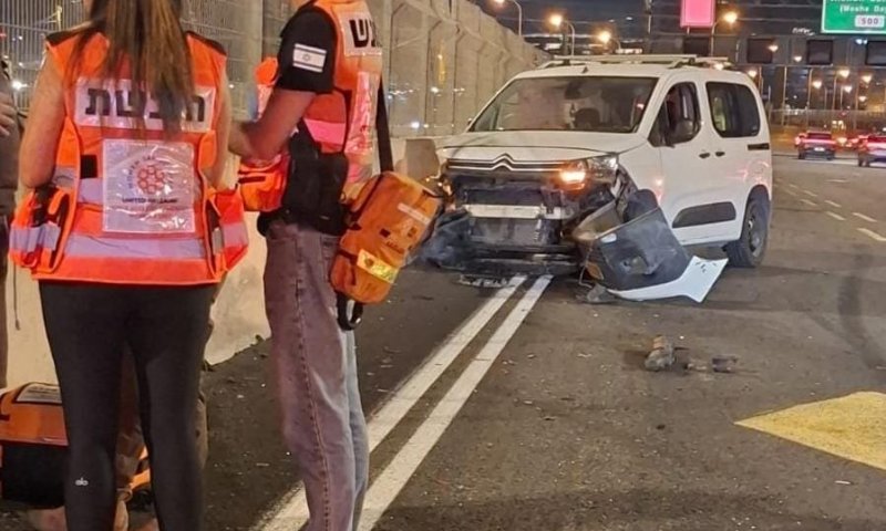 שני פצועים בתאונה סמוך לכניסה למערב ראשון לציון