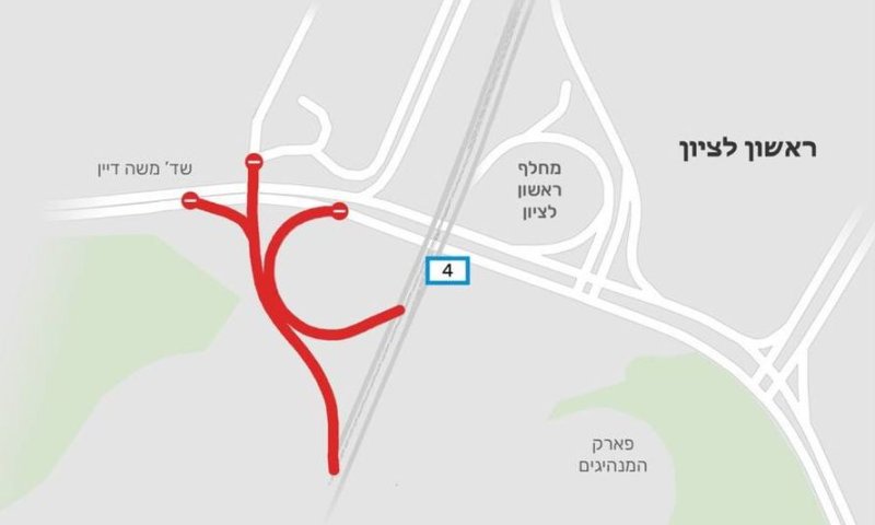 חסימה הרמטית של מחלף ראשון לציון דרום בשבוע הקרוב