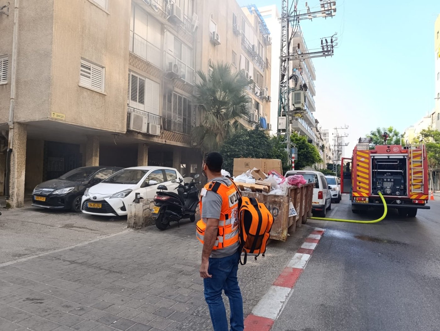 שריפה פרצה ברחוב הנביאים בבת ים
