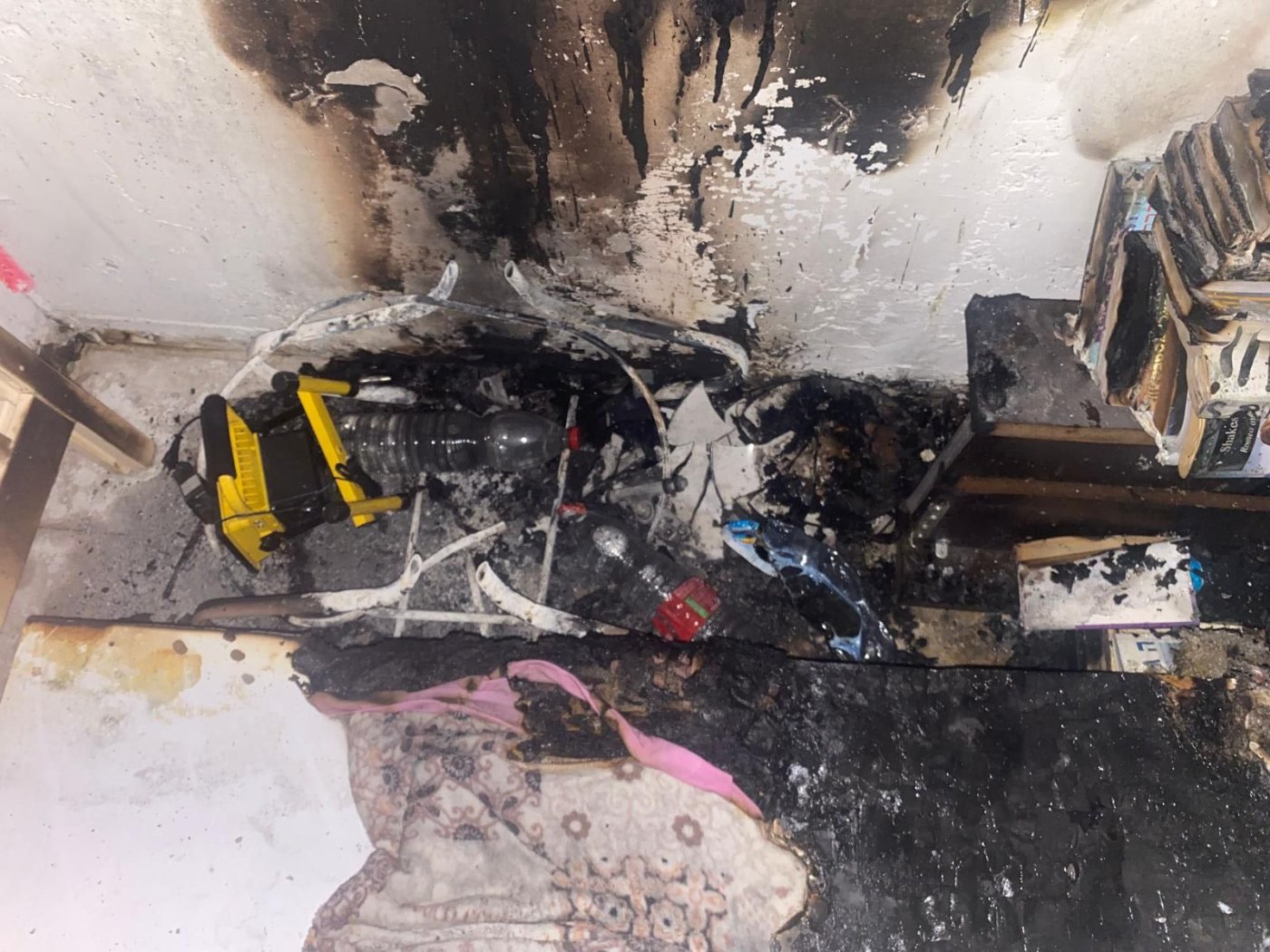 לוחמי האש פעלו בשריפה בבניין בשכונת בן גוריון