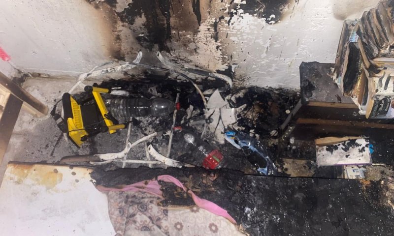 לוחמי האש פעלו בשריפה בבניין בשכונת בן גוריון