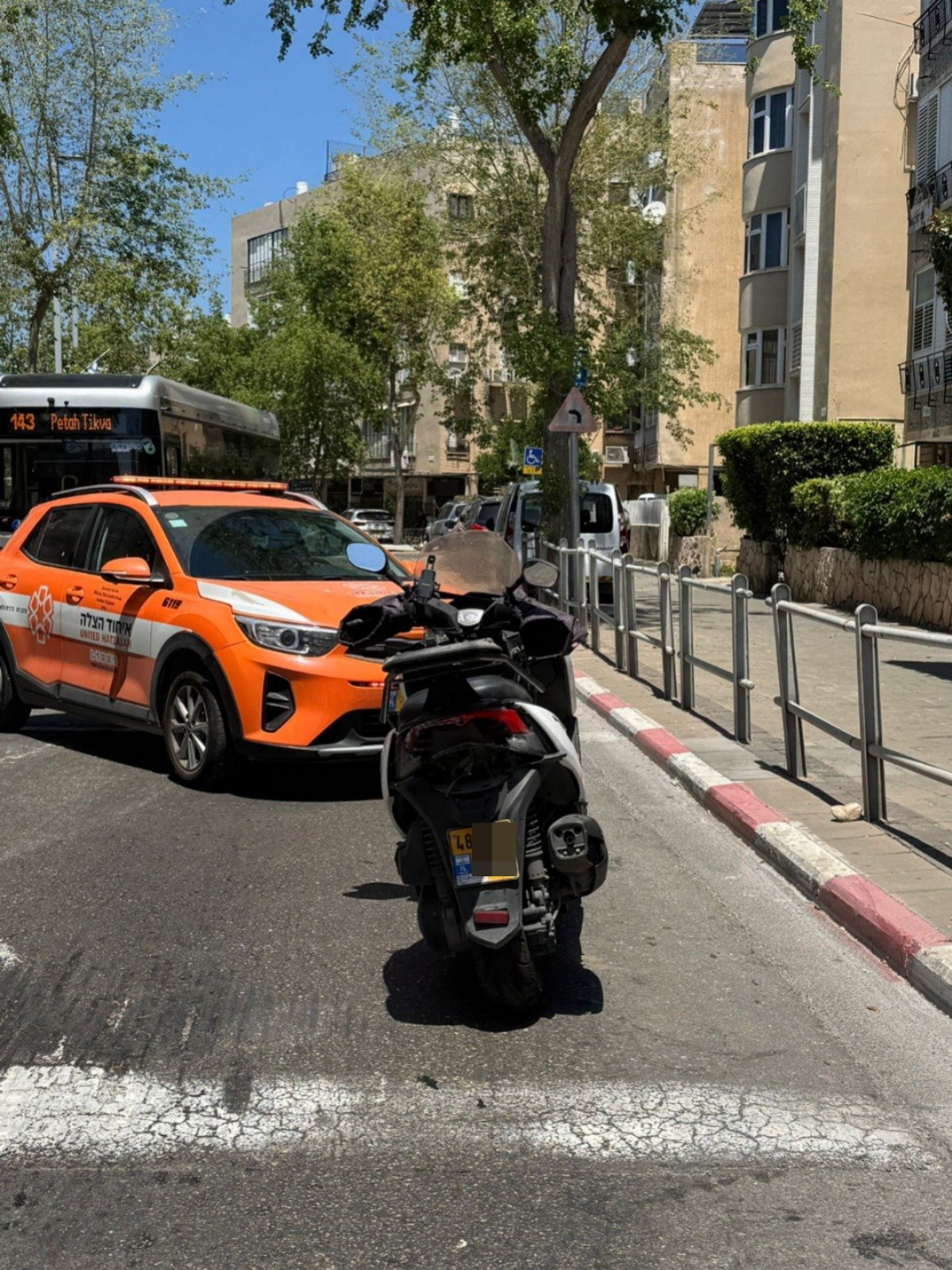 פצוע בינוני בתאונת אופנוע בבת ים