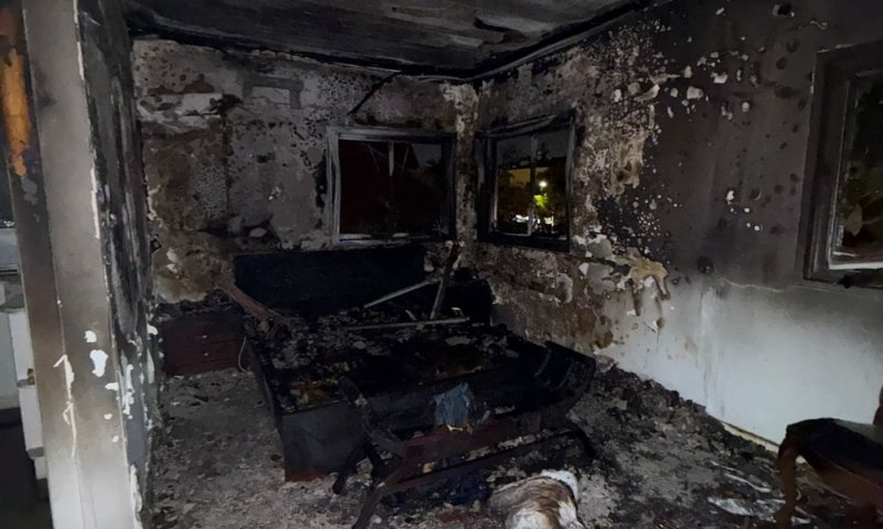 בית פרטי עלה באש באזור