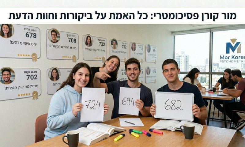 מור קורן פסיכומטרי: כל האמת על ביקורות וחוות הדעת&nbsp;&nbsp;