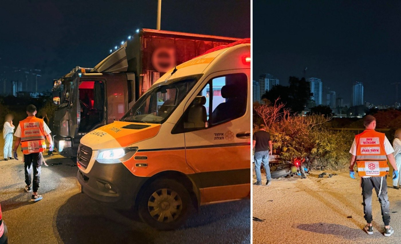 2 רוכבי אופנוע נפצעו בשתי תאונות בראשון לציון, אחד במצב קשה