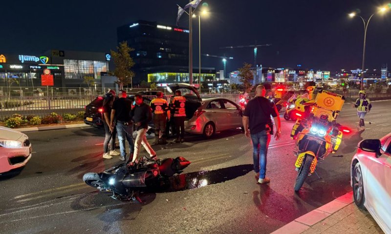 פצועים בתאונת אופנוע קשה במערב ראשון לציון