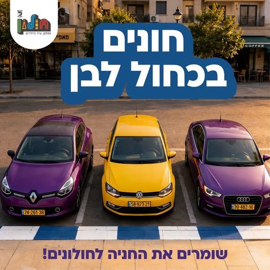 מדיניות אכיפת החניה: החל מינואר 2027- הנפקת התווים לתושבי חולון מתחילה