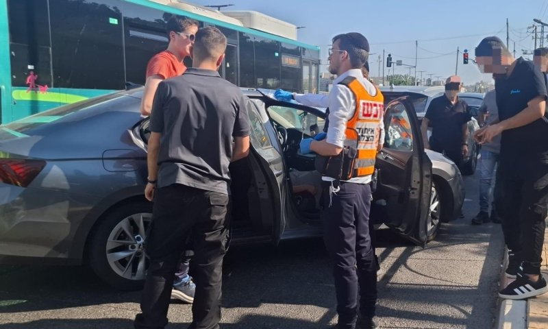 שני פצועים בתאונת שרשרת בראשון לציון
