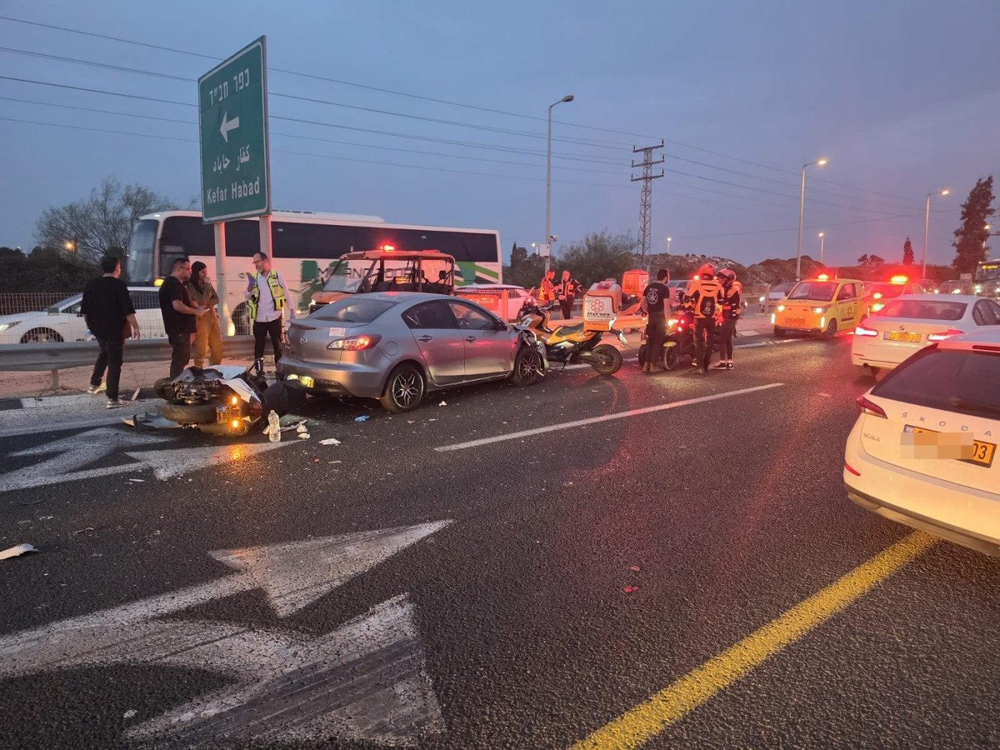 תאונת אופנוע קשה סמוך לכניסה לראשון לציון