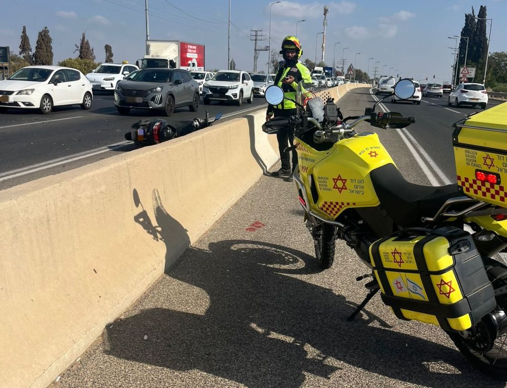 תאונת אופנוע קשה סמוך לכניסה לראשון לציון מזרח