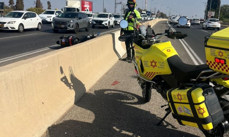 תאונת אופנוע קשה סמוך לכניסה לראשון לציון מזרח