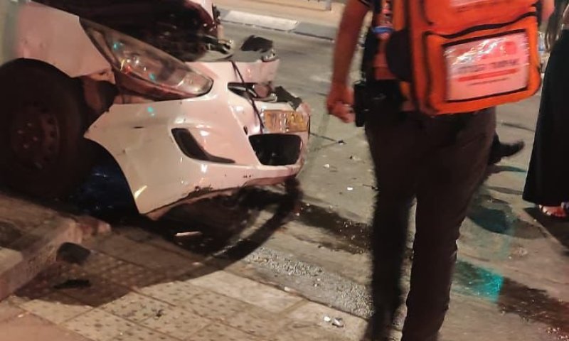 נהג נפצע בתאונה בשכונת בן גוריון בחולון