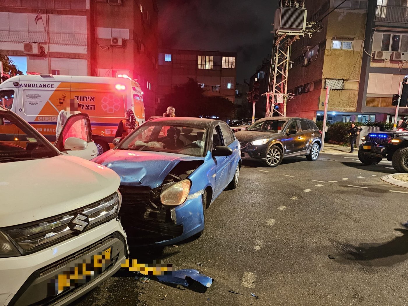 3 פצועים בתאונת דרכים בנאות רחל