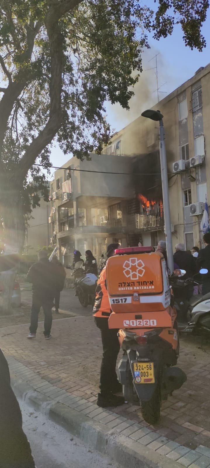 שריפה במבנה מגורים בשכונת ג'סי כהן