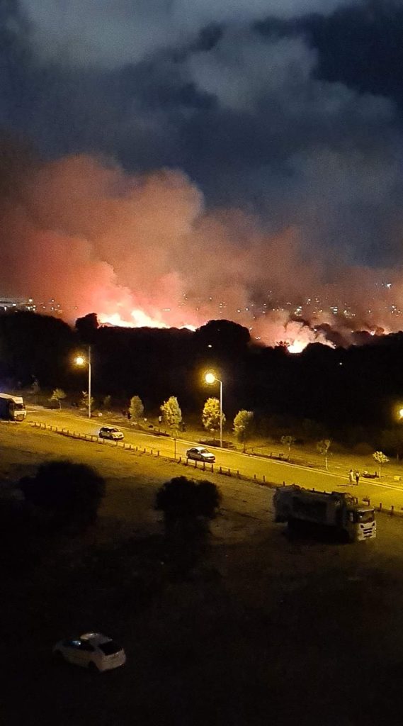 שריפה צילום דוברות כבאות והצלה תחנה איזורית חולון