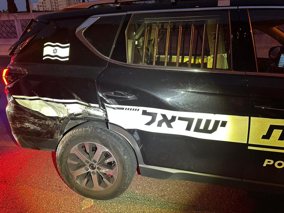 ניידת משטרה תאונה צילום דוברות משטרת ישראל